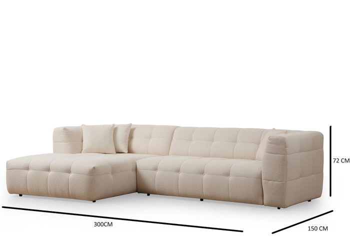 Atelier Del Sofa Cady Sofá Esquinero 3 Plazas Izquierdo - Beige Atelier Del Sofa Cady Sofá Esquinero 3 Plazas Izquierdo - Beige
